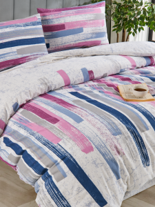 Prodloužené flanelové povlečení 140x220, 70x90 cm Mina pink