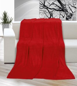 Deka micro jednolůžko 150x200cm červená