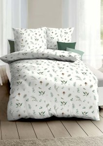 Polášek Holešov Povlečení Kaeppel FL Winter Greens 226/03 100% bavlna květiny 140x200 / 70x90
