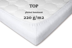 Froté prostěradlo bílé