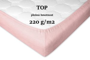 Froté prostěradlo pudrové