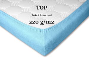 Froté prostěradlo světle modré