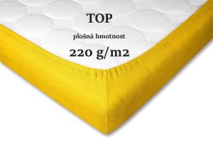 Froté prostěradlo tmavě žluté