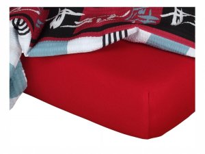 Jersey prostěradlo 90x200x20 vínové Nestandard