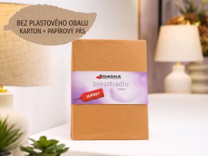 Jersey prostěradlo karamel