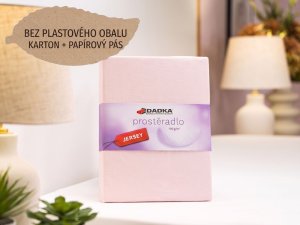 Jersey prostěradlo pudrové