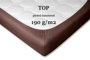 Jersey prostěradlo tmavě hnědé