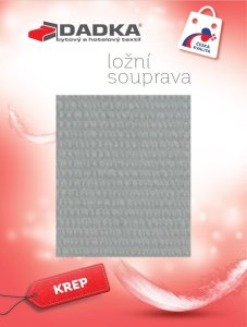 Krepové povlečení šedé 140x200, 70x90 cm