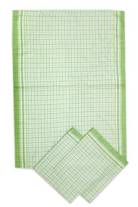 Kuchyňské utěrky Bambus Kostka malá zelená 50x70 cm, 3 ks