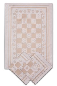 Kuchyňské utěrky Extra savé Konvička s puntíky béžová 50x70 cm, 3 ks