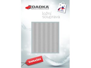 Povlečení atlas grádl proužek 2 cm šedý 140x200, 70x90 cm flap
