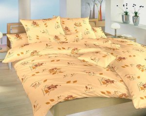 Povlečení krep Ibišek medový 200x200, 2x70x90 cm II.jakost
