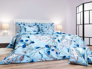 Povlečení krep Milaya modrá 240x200, 2x 70x90 cm II.jakost