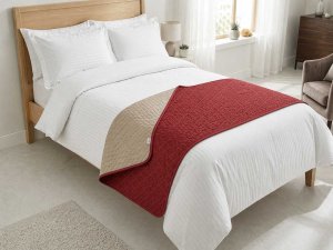 Šála na postel Ultra 51 R/06-95 oříšek/vínová 70x280