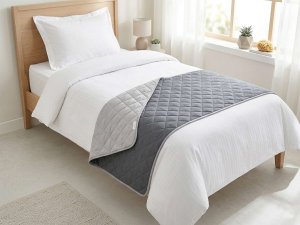 Šála na postel Ultra 52 R/66-611 tmavě šedá/světle šedá 68x140 cm