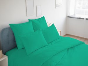 Stella Ateliers Ložní povlečení JOY povlak 70x90cm s výšivkou - 3254 zeleno-modrá