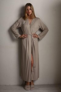 Soft Cotton Luisa Moretti Dámský bambusový župan ELENNE černá S - 8680404094137