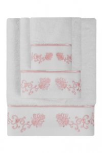 Soft Cotton Soft Cotton Ručník DIARA 50x100 cm Bílá / mentolová výšivka - 8698642060494