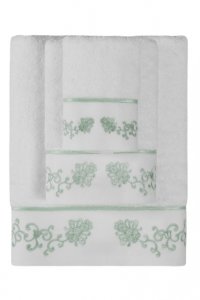 Soft Cotton Soft Cotton Dárková sada ručníků a osušek DIARA Bílá / šedá výšivka - 
