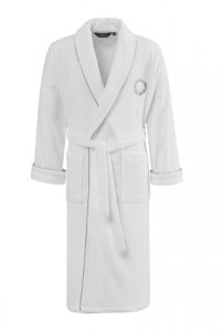 Soft Cotton Soft Cotton Pánský župan SEHZADE z nejlepší 100% česané bavny s antibakteriální ochranou Bílá / stříbrná výšivka S Soft Cotton Pánský župan SEHZADE Bílá / stříbrná výšivka S - 8698642002159