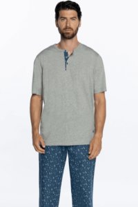 Soft Cotton GUASCH Pánské pyžamo THEODOR M &Scaron;edá GUASCH Pánské pyžamo THEODOR M &Scaron;edá - 8431204667331