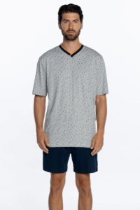 Soft Cotton GUASCH Pánské pyžamo ELIAS L &Scaron;edá GUASCH Pánské pyžamo ELIAS L &Scaron;edá - 8431204666013