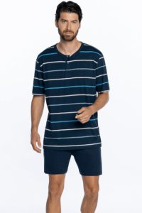 Soft Cotton GUASCH Pánské pyžamo AMADEO S Tmavě modrá GUASCH Pánské pyžamo AMADEO S Tmavě modrá - 8431204666921