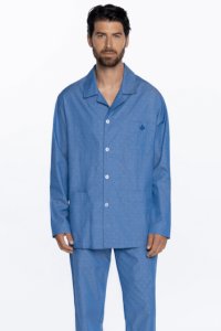 Soft Cotton GUASCH Pánské pyžamo PATRICIO S Modrá GUASCH Pánské pyžamo PATRICIO S Modrá - 8431204667362
