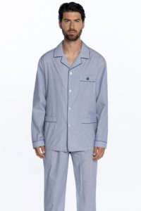 Soft Cotton GUASCH Pánské pyžamo RAUL L Modrá GUASCH Pánské pyžamo RAUL L Modrá - 8431204666150