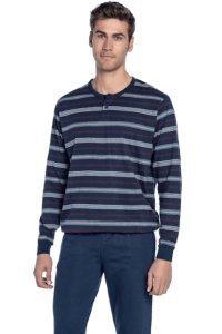 Soft Cotton GUASCH Pánské pyžamo DOMINIC L Tmavě modrá GUASCH Pánské pyžamo DOMINIC L Tmavě modrá - 8431204655994