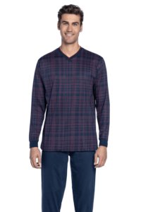 Soft Cotton GUASCH Pánské pyžamo ALFONSO XL Tmavě modrá GUASCH Pánské pyžamo ALFONSO XL Tmavě modrá - 8431204658612