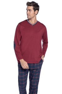 Soft Cotton GUASCH Pánské pyžamo NATHAN XL Bordó GUASCH Pánské pyžamo NATHAN XL Bordó - 8431204662466