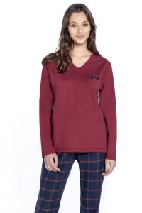 Soft Cotton GUASCH Dámské pyžamo EMILIA XL Bordó GUASCH Dámské pyžamo EMILIA XL Bordó - 8431204658216