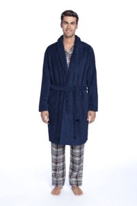 Soft Cotton GUASCH Pánský župan JACOB XL Tmavě modrá GUASCH Pánský župan JACOB XL Tmavě modrá - 8431204662169