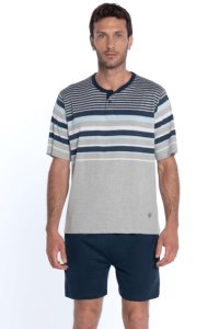 Soft Cotton GUASCH Pánské pyžamo MARIO XXL &Scaron;edá GUASCH Pánské pyžamo MARIO XXL &Scaron;edá - 8431204646404