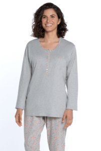 Soft Cotton GUASCH Dámské pyžamo DOLORES XXL Světle šedá GUASCH Dámské pyžamo DOLORES XXL Světle šedá - 8431204646800