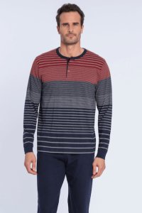 Soft Cotton GUASCH Pánské pyžamo STEFANO XL Tmavě modrá GUASCH Pánské pyžamo STEFANO XL Tmavě modrá - 8431204633275