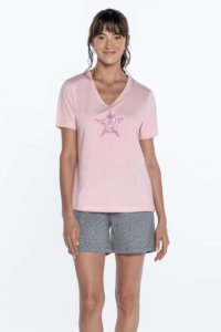 Soft Cotton GUASCH Dámské pyžamo GITA L Růžová GUASCH Dámské pyžamo GITA L Růžová - 8431204622934
