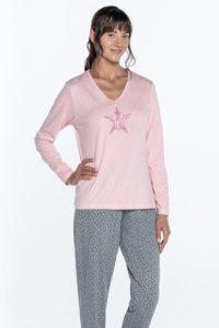Soft Cotton GUASCH Dámské pyžamo NINA S Růžová GUASCH Dámské pyžamo NINA S Růžová - 8431204623122