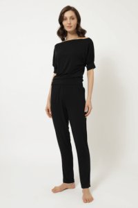 Soft Cotton Luisa Moretti Dámské bambusové pyžamo MIA S černá Luisa Moretti Dámské bambusové pyžamo MIA S černá - 8680404143354