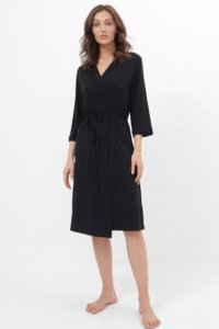 Soft Cotton Luisa Moretti Dámská bambusová košilka ERICA s županem L černá Luisa Moretti Dámská bambusová košilka ERICA s županem L černá - 8680404141039