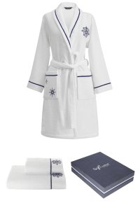 Soft Cotton Soft Cotton Dárkové balení županu, ručníku a osušky MARINE LADY S Bílá Soft Cotton Dárkové balení županu, ručníku a osušky MARINE LADY  - 8698642058521