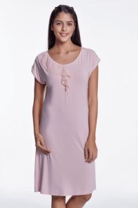 Soft Cotton Luisa Moretti Dámská noční bambusová košilka CARMEN S Růžová Luisa Moretti Dámská noční bambusová košilka CARMEN S Růžová - 8680404121154