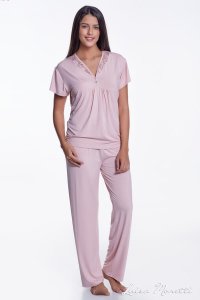 Soft Cotton Luisa Moretti Dámské bambusové pyžamo ZOE M Růžová Luisa Moretti Dámské bambusové pyžamo ZOE M Růžová - 8680404119403