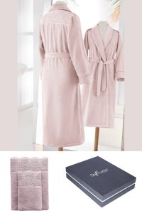 Soft Cotton Soft Cotton Dárkové balení županu, ručníku a osušky QUEEN M Lila - 8698642058767