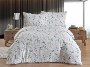 Prodloužené povlečení krep 140x220, 70x90cm Verona natur