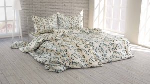 Polášek Povlečení krep 5920-16 100% bavlna Smetanová květiny 140x200 / 70x90